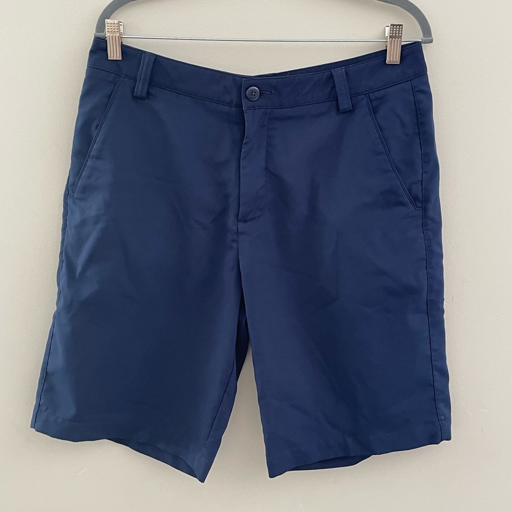 Puma Men’s Golf Tech Shorts Flat Front Navy Size 33